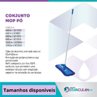Conjunto Mop Pó Profi 100cm Eletrostático Com Cabo Starclean