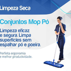 Conjunto Mop Pó Profi 60 Cm Eletrostático Com Cabo Esfregão