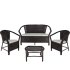 Conjunto Namoradeira 2 Poltronas Assento Estofado E Mesa Fibr