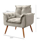 Conjunto Namoradeira + Poltrona Opala Veludo Bege Marfim - Sp