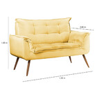 Conjunto Namoradeira + Poltrona Opala Veludo Star Confort