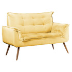 Conjunto Namoradeira + Poltrona Opala Veludo Star Confort