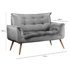 Conjunto Namoradeira + Puff Opala Veludo Star Confort