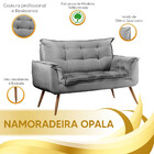 Conjunto Namoradeira + Puff Opala Veludo Star Confort