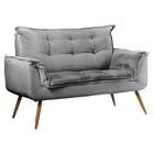 Conjunto Namoradeira + Puff Opala Veludo Star Confort