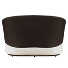 Conjunto Namoradeira Com Poltrona Lara Orgânica Veludo Bege/p