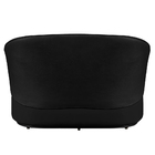 Conjunto Namoradeira Com Poltrona Lara Orgânica Veludo Preto/