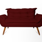 Conjunto Namoradeira Decorativa E 2 Poltronas Opala Pés Palit