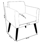 Conjunto Namoradeira E 2 Poltronas Decorativas Isabella Pés P