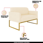 Conjunto Namoradeira E Poltrona Decorativa Isabella Base Indu