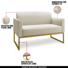 Conjunto Namoradeira E Poltrona Decorativa Isabella Base Indu