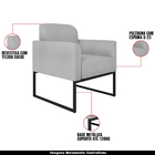 Conjunto Namoradeira E Poltrona Decorativa Isabella Base Indu