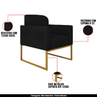 Conjunto Namoradeira E Poltrona Decorativa Isabella Base Indu