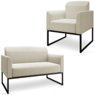 Conjunto Namoradeira E Poltrona Decorativa Isabella Base Indu