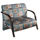 Conjunto Namoradeira E Poltrona Sevilha Braço Madeira Decorat