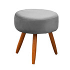 Conjunto Namoradeira E Puff Opala Veludo Cinza Star Confort