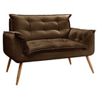 Conjunto Namoradeira E Puff Opala Veludo Star Confort