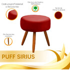 Conjunto Namoradeira E Puff Opala Veludo Vermelho Star Confort