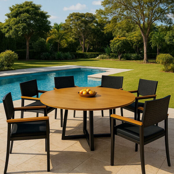 Conjunto Náutico De Área Gourmet 6 Cadeiras  1,50m - Solara