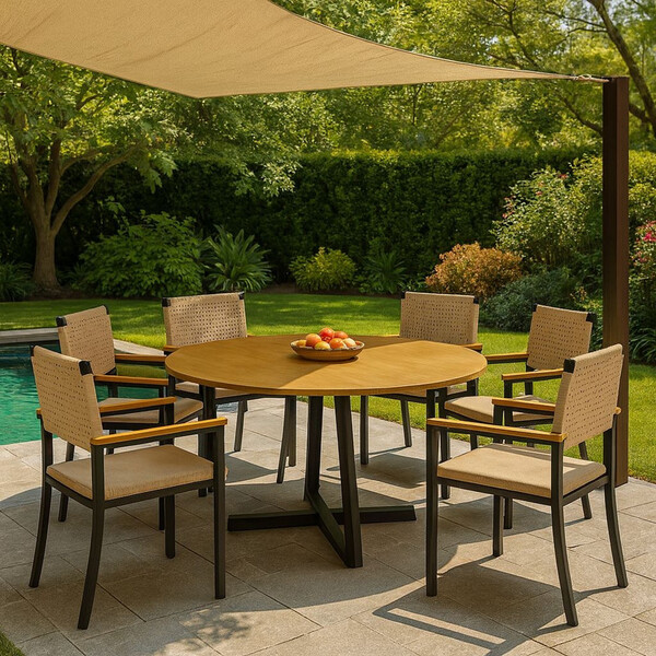 Conjunto Náutico De Área Gourmet 6 Cadeiras  1,50m - Solara