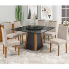 Conjunto New Ceval Mesa Júlia 135x135 Cm Com Tampo Giratório