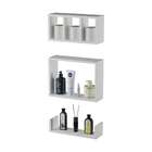 Conjunto Nicho E Prateleira Branco Para Banheiro 40 X 12cm