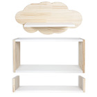 Conjunto Nicho Prateleiras Infantil Bebê Madeira Mdf Branco