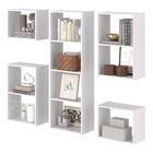 Conjunto Nichos 10 Compartimento Alfa Branco