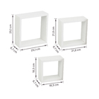 Conjunto de Nichos Decorativos Estilo Branco 3F