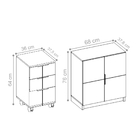 Conjunto Office Com Cômoda E Livreiro Com Nichos Crystal Bran