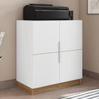 Conjunto Office Com Cômoda E Livreiro Com Nichos Crystal Bran