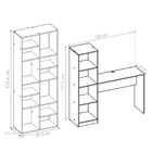Conjunto Office Escrivaninha Com Estante E Livreiro Multiuso