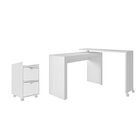 Conjunto Office Escrivaninha Com Tampo Giratório E Gaveteiro