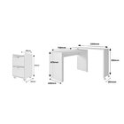 Conjunto Office Escrivaninha Com Tampo Giratório E Gaveteiro