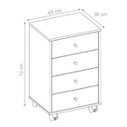 Conjunto Office Estante E Gaveteiro Moretti Nogal