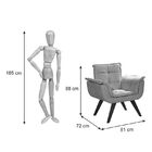 Conjunto Opalla 1 Namoradeira E 2 Poltronas Pés Em Madeira D