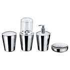 Conjunto Organizador Banheiro Spa Aço Inox 4 Peças