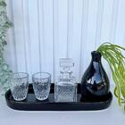Conjunto P/ Licor Decoração Sala Bandeja + Copos + Garrafa