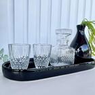 Conjunto P/ Licor Decoração Sala Bandeja + Copos + Garrafa
