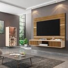 Conjunto Painel Âmbar Para Tv Até 65 Polegadas E Cristaleira