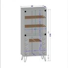 Conjunto Painel Âmbar Para Tv Até 65 Polegadas E Cristaleira