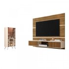 Conjunto Painel Âmbar Para Tv Até 65 Polegadas E Cristaleira