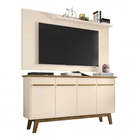 Conjunto Painel Chanel Com Rack Rubi E Buffet Opala Off White