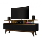 Conjunto Painel Chanel Com Rack Rubi E Buffet Opala Preto Fos