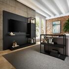 Conjunto Painel De Tv Dakota Preto Carraro