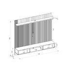 Conjunto Painel E Nicho 180cm Genova Nature/off White