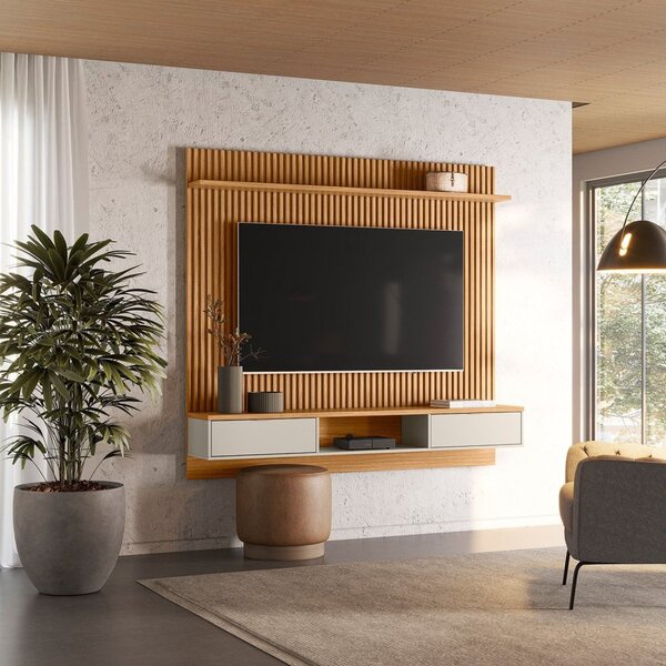 Conjunto Painel E Nicho 180cm Genova Nature/off White