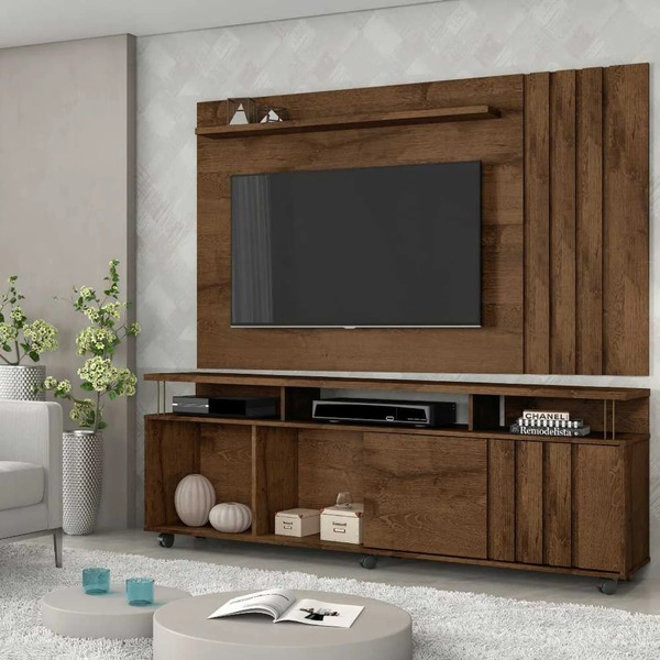 Conjunto Painel E Rack Atraente Para Tv Até 70" Polegadas Jcm