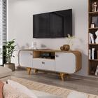 Conjunto Painel E Rack Noctis Cinamomo Off White