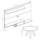 Conjunto Painel Para Tv E Mesa De Centro Retrô Val Freijó Off